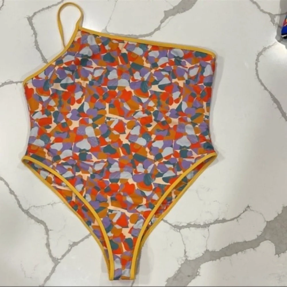 Madewell x OOKIOH Newport One Piece Swimsuit One Shoulder Resort Beach